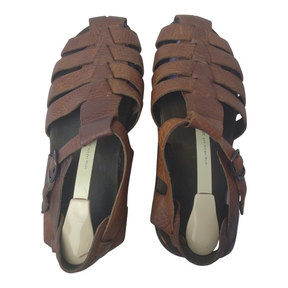 Mephisto Brown Pebble Leather Fishermen Sandals Size 13 Casual Outdoors EU 47 - Picture 3 of 11